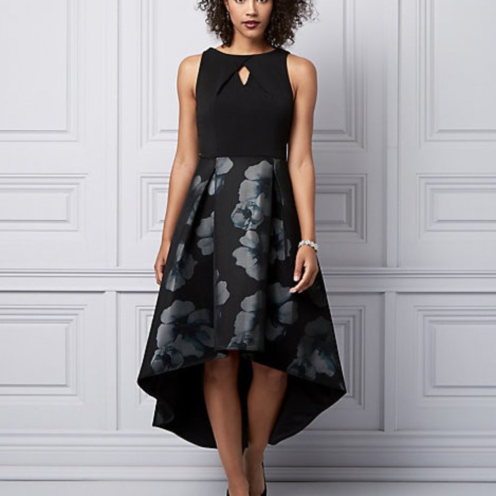 NEW PLUS SIZE Wedding Boutique LE CHATEAU Bridesmaid Floral Mesh Asymmetrical